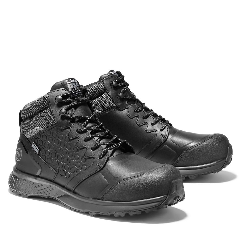 Bocanci De Muncă Timberland Barbati Negrii - Pro® Reaxion Comp Toe - Romania - NKWHRY792